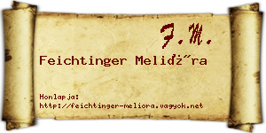 Feichtinger Melióra névjegykártya